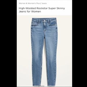 Old navy rockstar super skinny jeans